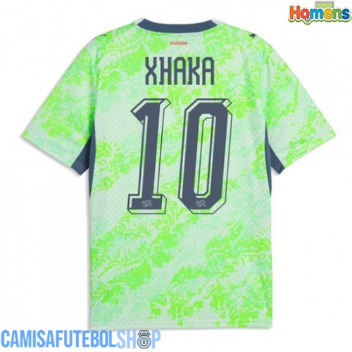 Camisa de time de futebol Suíça Granit Xhaka #10 Replicas 2º Equipamento Mundo 2026 Manga Curta